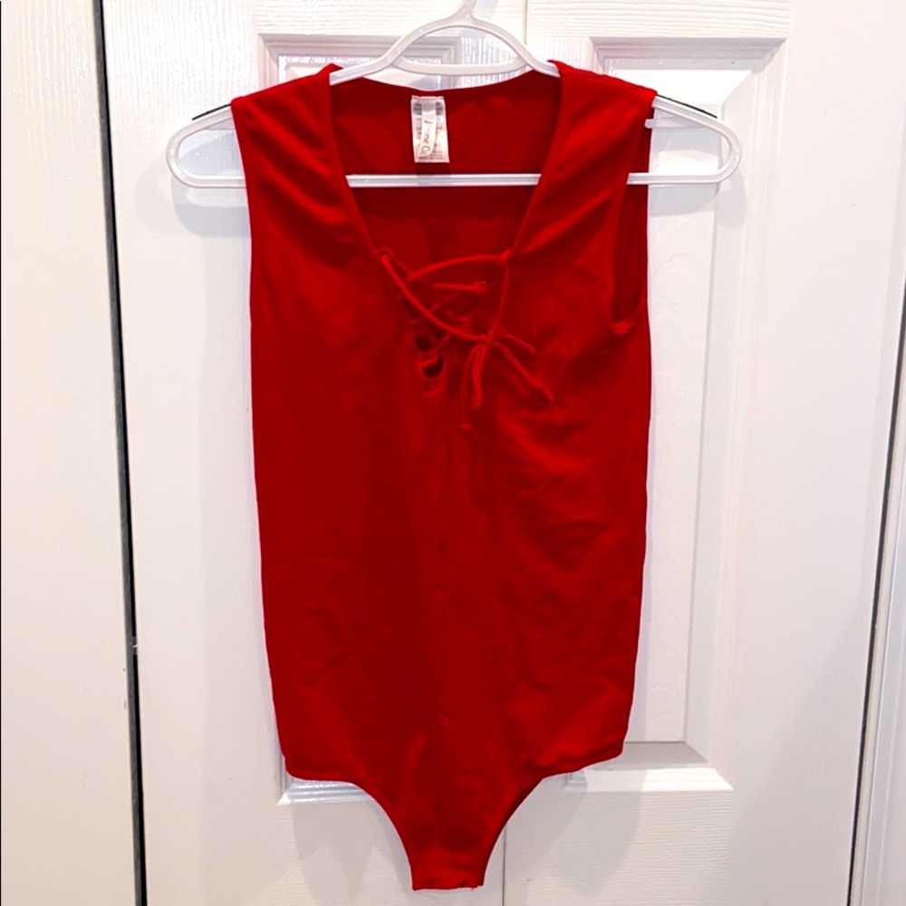 Red Bodysuit Size Large
